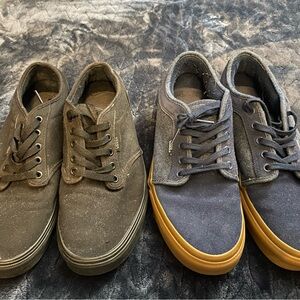 Vans Black and Gray Sneakers Classic Skate Style